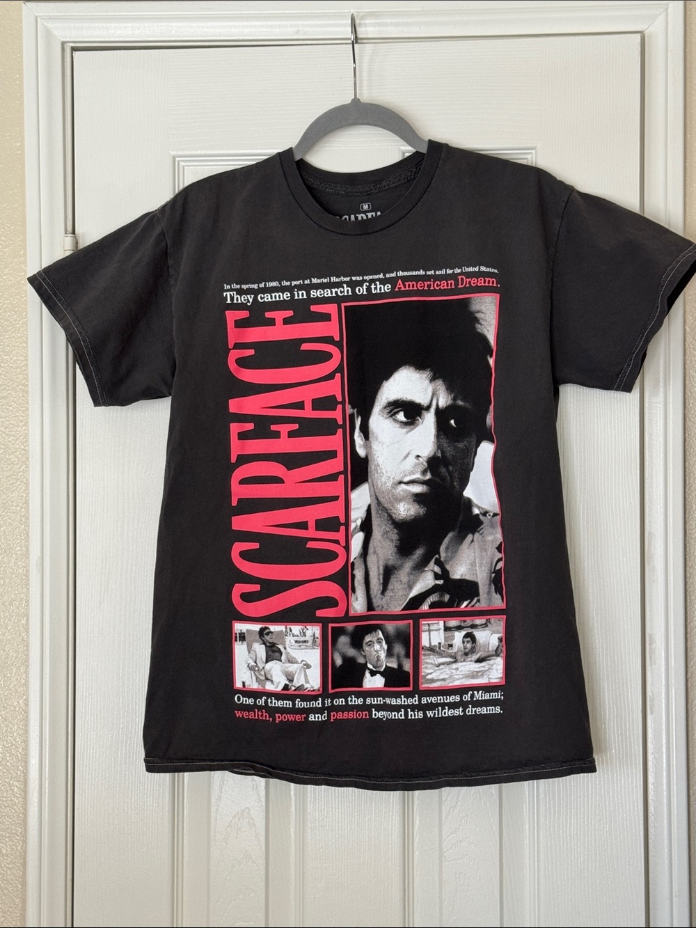 Ripple Junction Black Tee with Red Graphic - Scarface